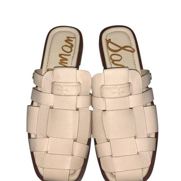 SAM EDELMAN • Linen Leather Dina Fisherman Mule sz 9.5 - Picture 7 of 10